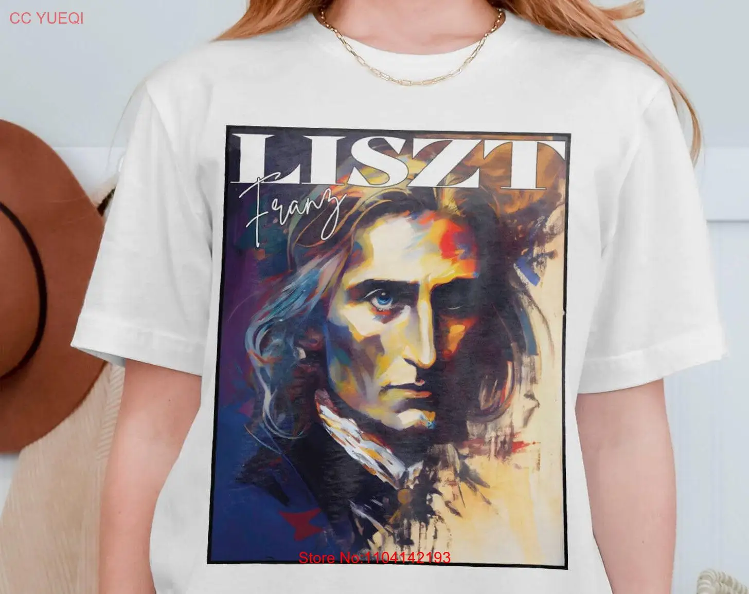 Franz Liszt Oil Painting T Shirt 4 Classical Music Mindspring Retreat long or short sleeves