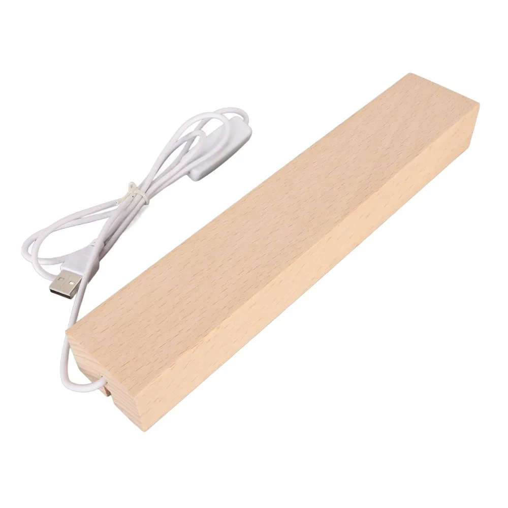 

24cm /18cm Rectangle LED Lights Display Bases Through Slot USB Interface Rectangle Display Pedestal White Light
