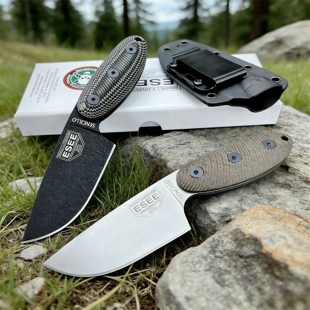 

ESEE Military Tactical Fixed Blade Knife with Sheath, High Hardness D2 Blade G10 Handle Outdoor Camping Fishing Survival Tool