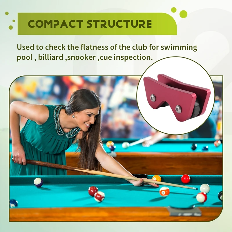 環境に優しい-2個ビリヤードキューストレートネスチェッカー、プールビリヤードキュースヌーカークラブローラーストレートネス検出器チェッカー検査