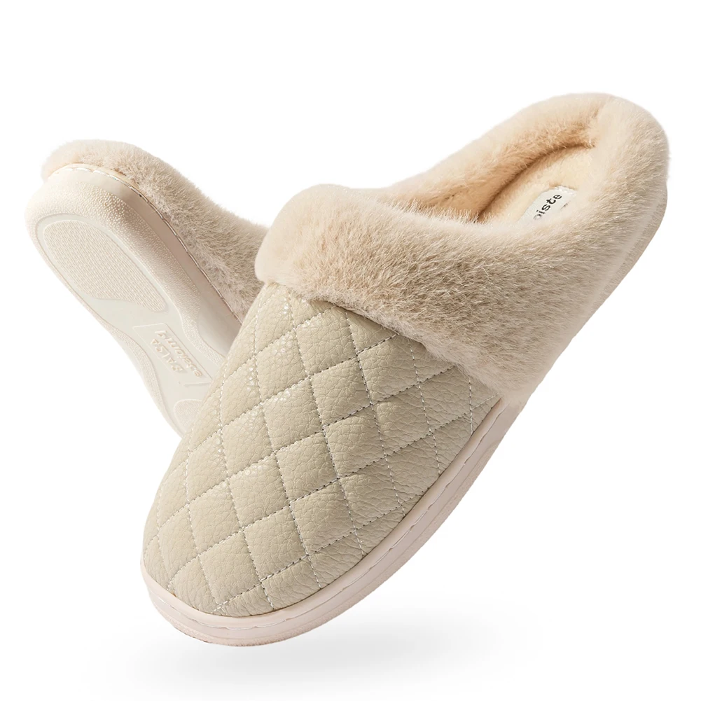 

Теплые тапочки для мужчин, нескользящая мягкая домашняя обувь из пенополиуретана с эффектом памяти, удобная высококачественная подошва из ТПР, подушка для домашней обуви