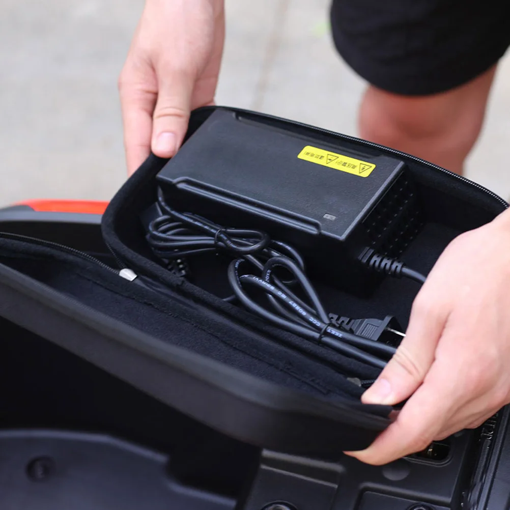 

Organizer Bag Spacious Eva Hard Shell Storage Pouch For Electric Bike Motorcycle Cable Gadget Holder Outdoor