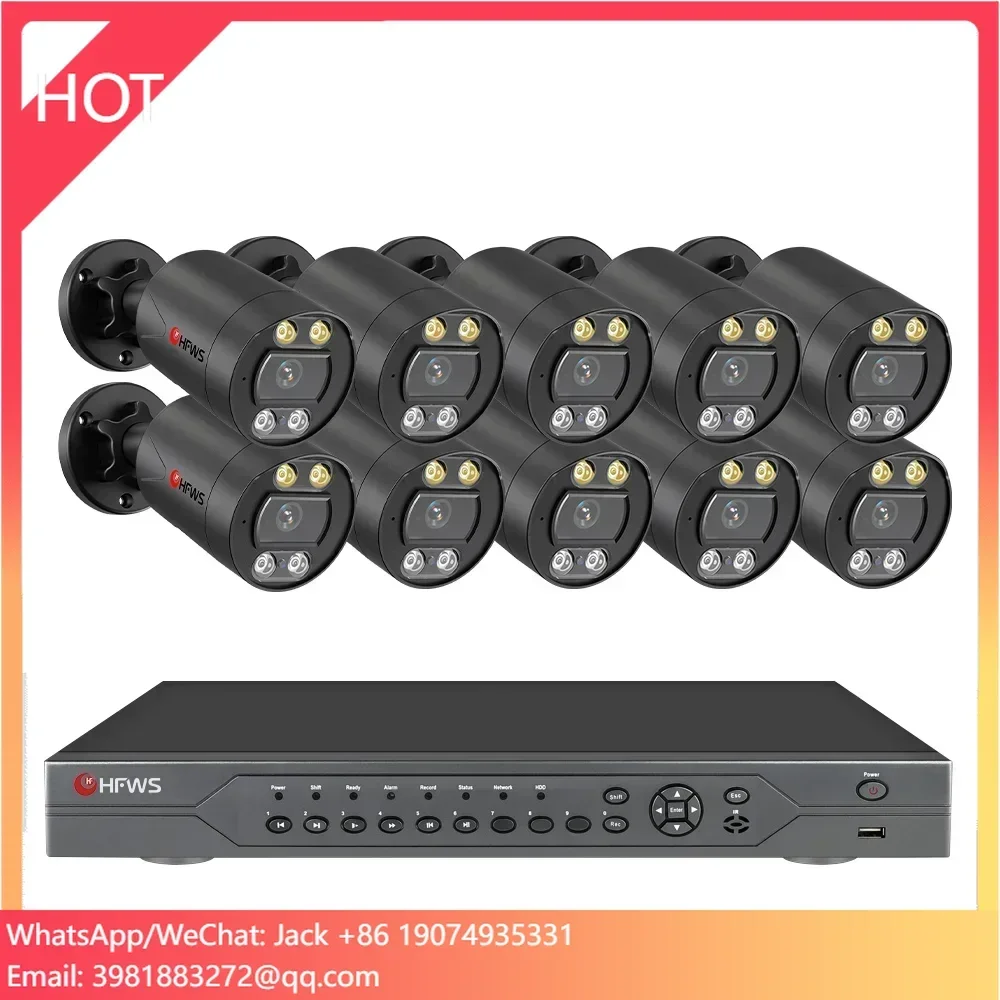 

Cctv System 16ch 8mp Network Camera Outdoor H.265 POE Ip Cameras NVR Kit