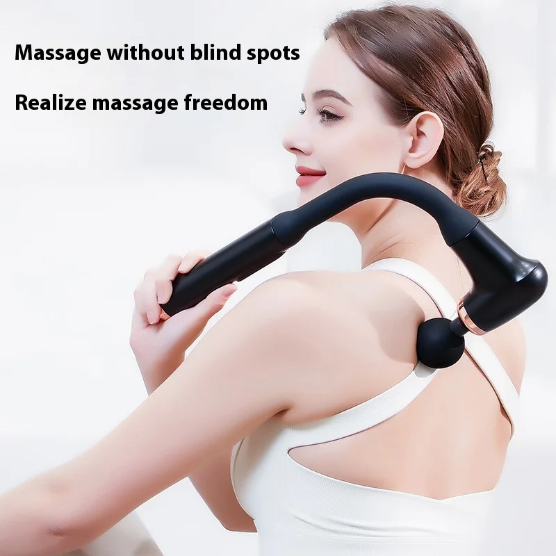 

2025 New Smart Curved Hook Fascia Gun Electric Massager Massage Hammer Electric Fascia Gun Home Handheld Hammer Back Artifact