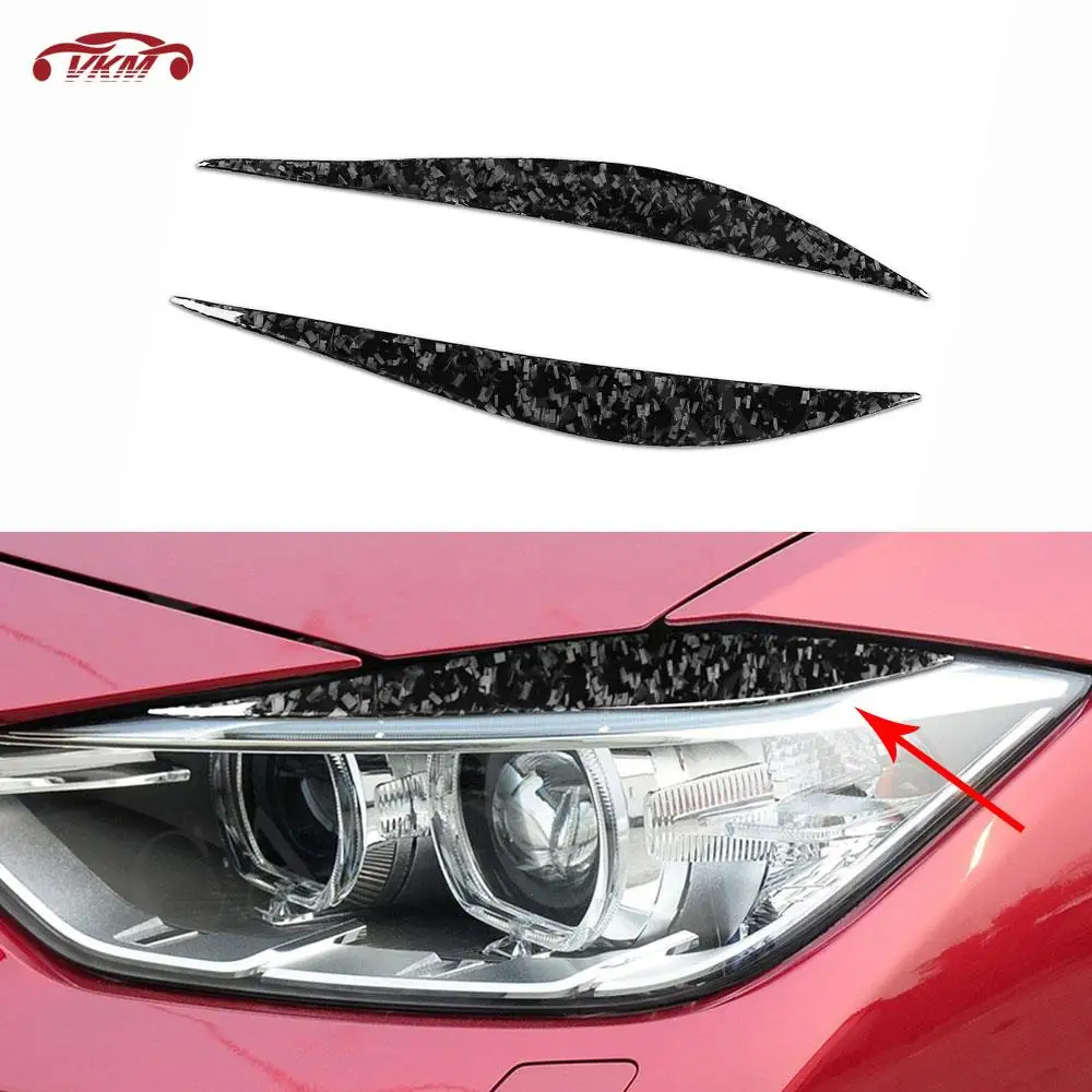 

Front Bumper Eyebrow Headlight Covers for BMW 3 Series F30 2012-2018 Forged Carbon Fiber Eyelids Car Styling