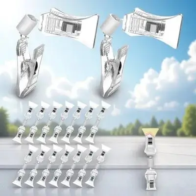 Clip bifacciale trasparenti da 20 pezzi Mini formato per etichette per cartellini Porta cartellini del prezzo Merce del negozio al dettaglio