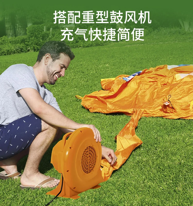 Inflatable swimming pool for , slide for outdoor entertainment, thickened