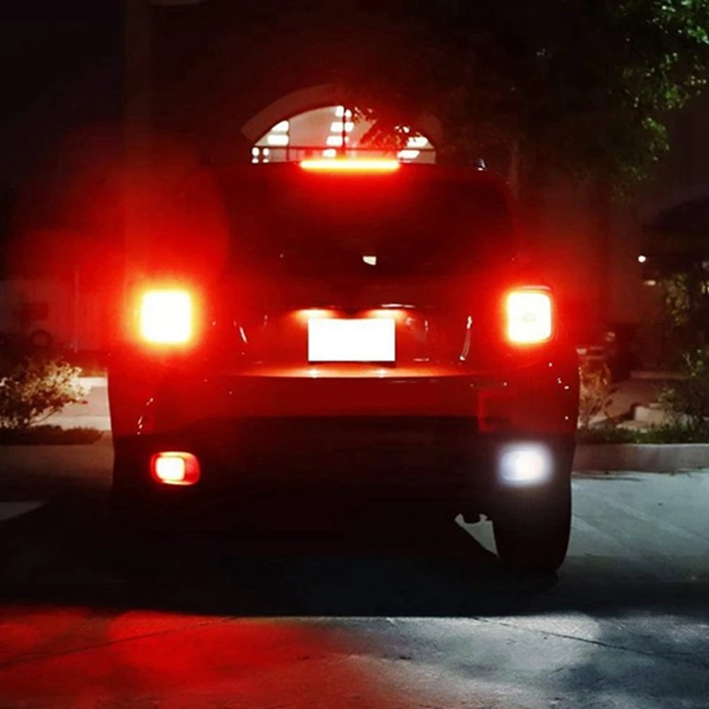 NCSMT Rear Bumper Brake Light Reflector for Jeep Renegade 2015-2017