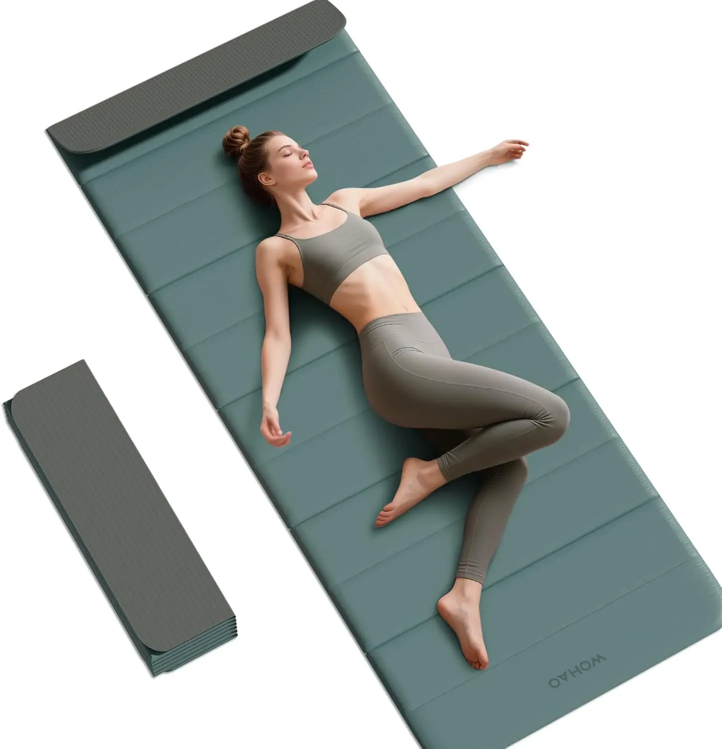 

12-Fold Non-Slip Yoga Mat 75x26x0.4 Inches for Yoga, Pilates, Strength Training & Meditation