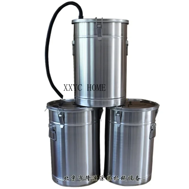 304 Electrostatic Powder Coating Hopper Experiment Mini Small Paint Powder Barrel with Injector and Fluidized Bed