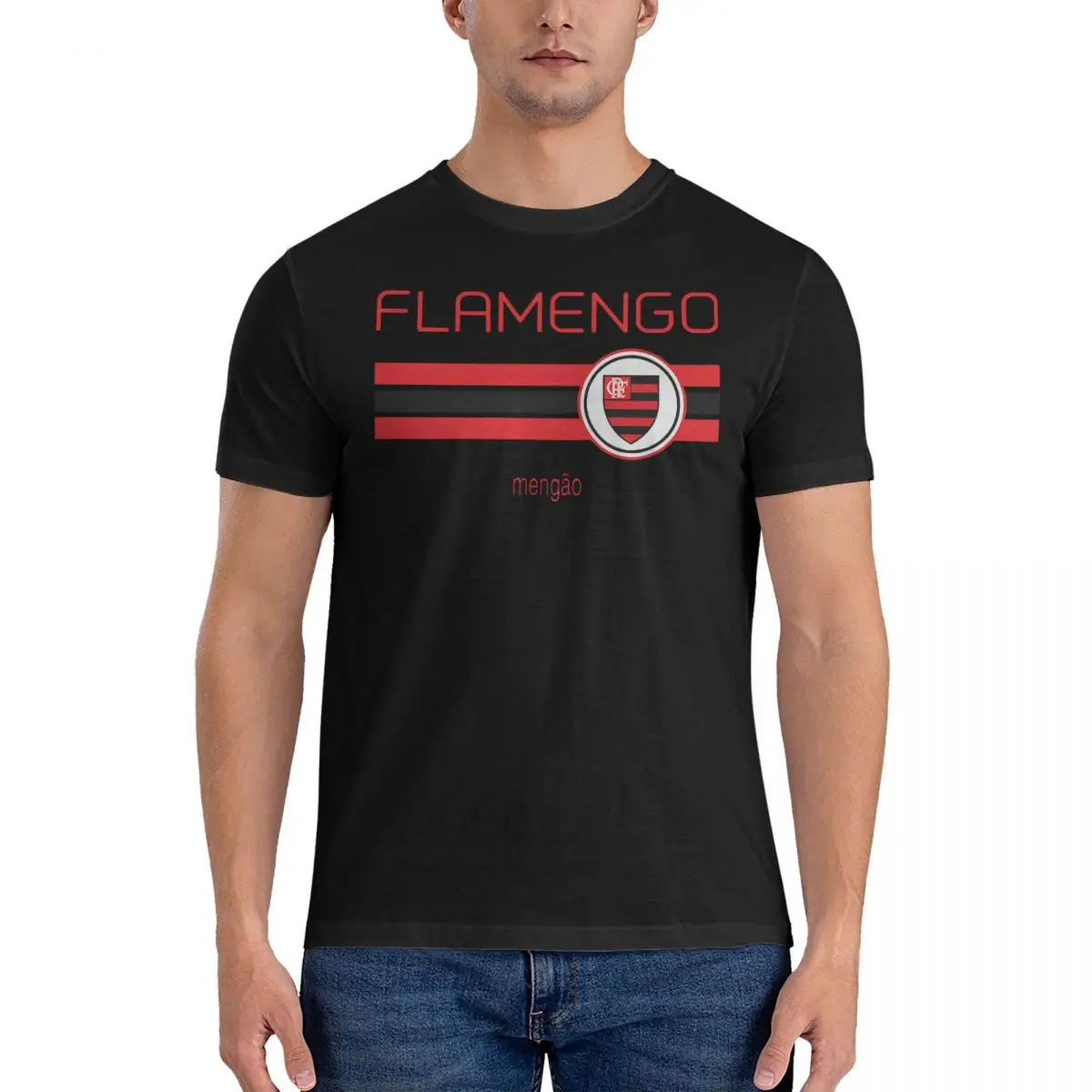 Serie A (Away White) T-Shirts Men Flamengos Vintage 100% Cotton Tees O Neck Short Sleeve T Shirt Adult Clothes