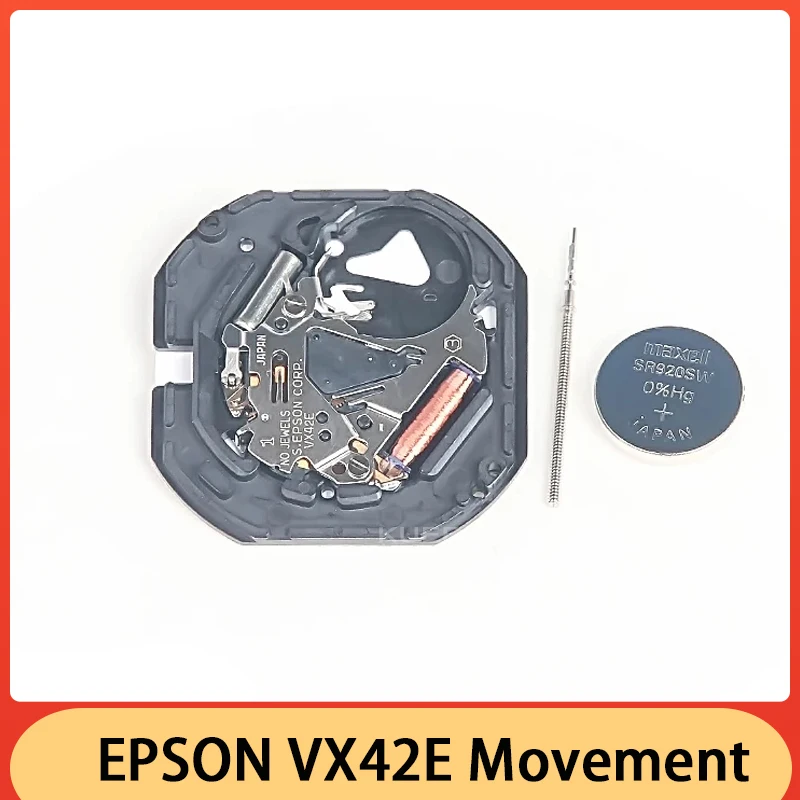 Original VX42 Movement Quartz Electronic Movement VX42E Movement Date At 3/6 Three Hands Watch Repair Movement Replacement Parts