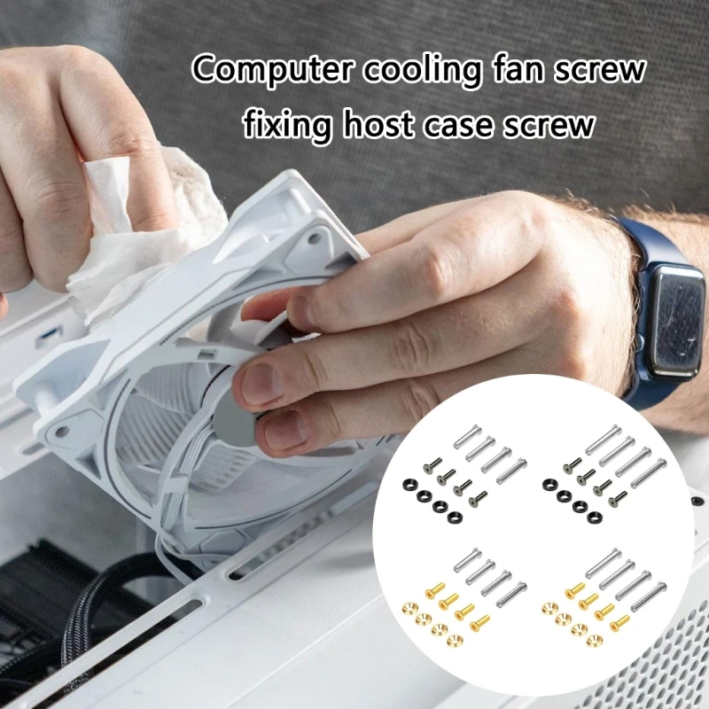 Multiple Brand Compatible Computer Fan Screws Anti Corrosion Design Secure Fastening for Cooling Systems H8WD