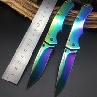 Harnds Titanium Blade Steel Colorful Folding Knife 8Cr14MoV Color Handle Collection DIY Cutting Tool EDC Knives CK6014A Pandora