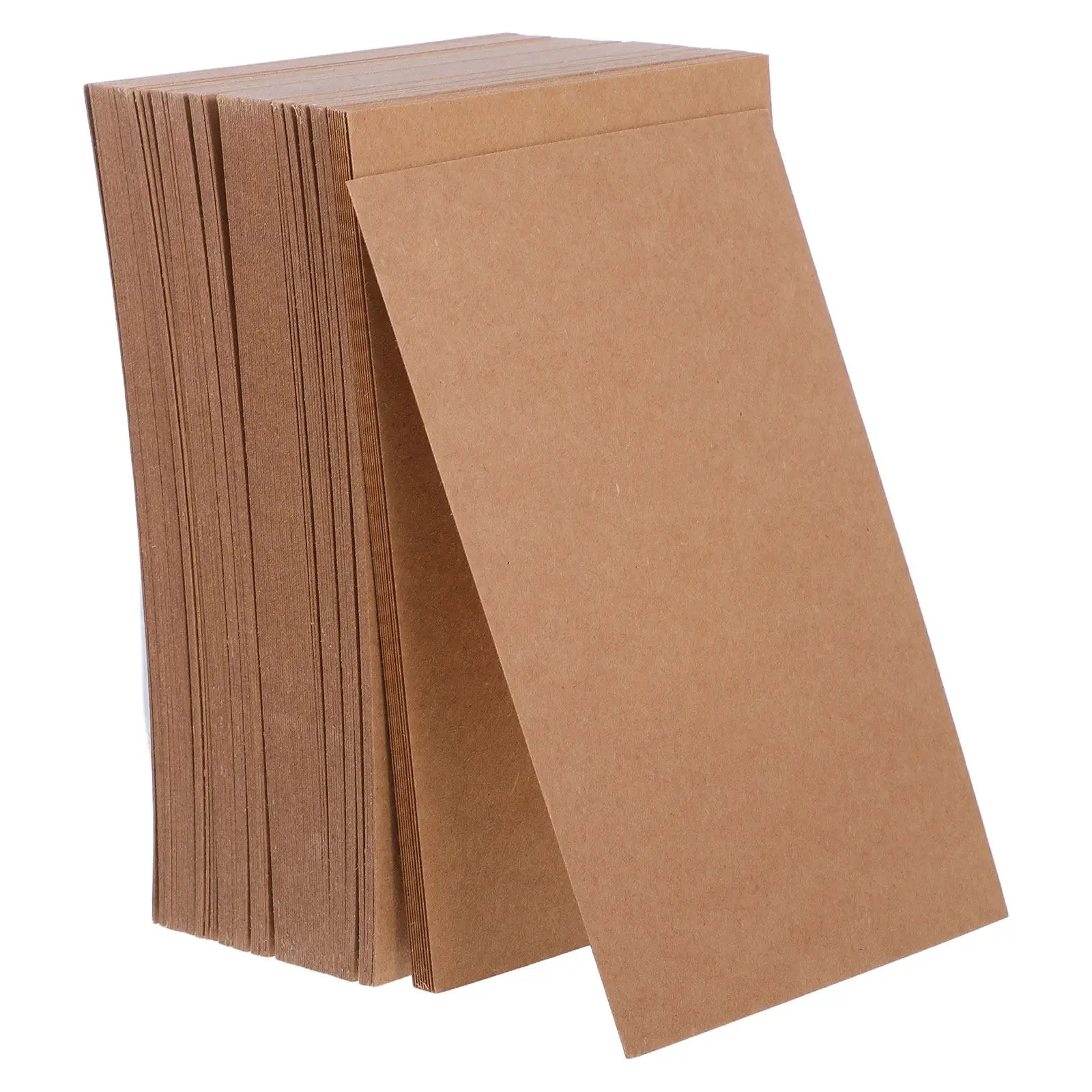 

100Pcs Classical Style Greeting Message Cards Blank Paper Memo Cards DIY Graffiti Postcard Handwritten Tags Brown