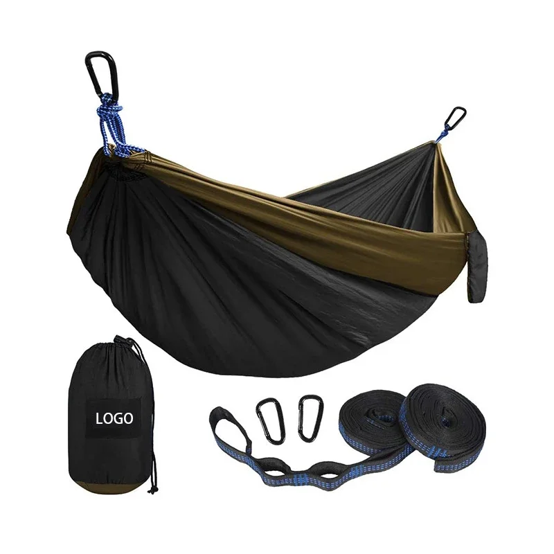 Portable Nylon Survival Travel Hammock For Hiking Travel Backpacking Beach Yard Gear