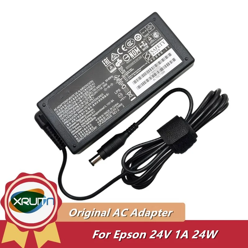 

Original AC Adapter WF-100 B581A WF-110 A462E A461H 24V 1A 24W Charger for Epson WorkForce DS-560 Scanner Power Supply