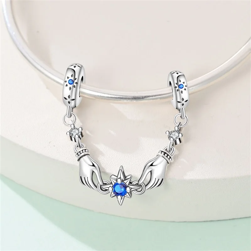 925 فضة ضوء القمر الدب القط البومة سحر الخرز الساطع الزركون ستار القمر استرخى صالح الأصلي سوار DIY بها بنفسك النساء المجوهرات