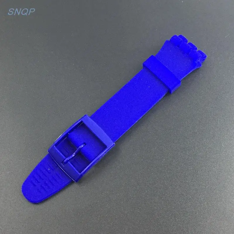 Ultra-thin Watch Band for Swatch Skin Strap Replacement Pin Buckle 16mm 17mm 19mm 20mm Silicone Rubber Wristband Watchband