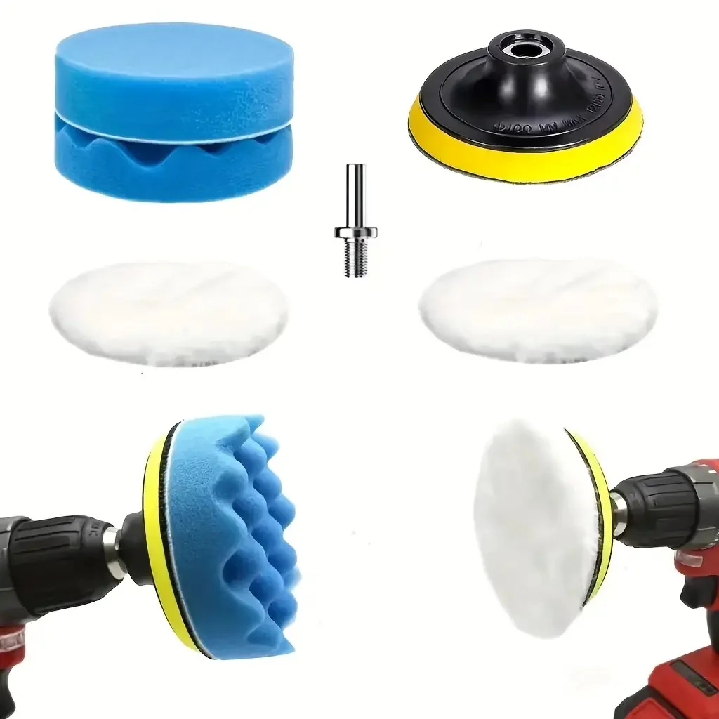 37 pieces of headlight repair and restoration kit, car polishing disc 3-inch 75mm, car wax sponge polishing pad with sandpaper 2