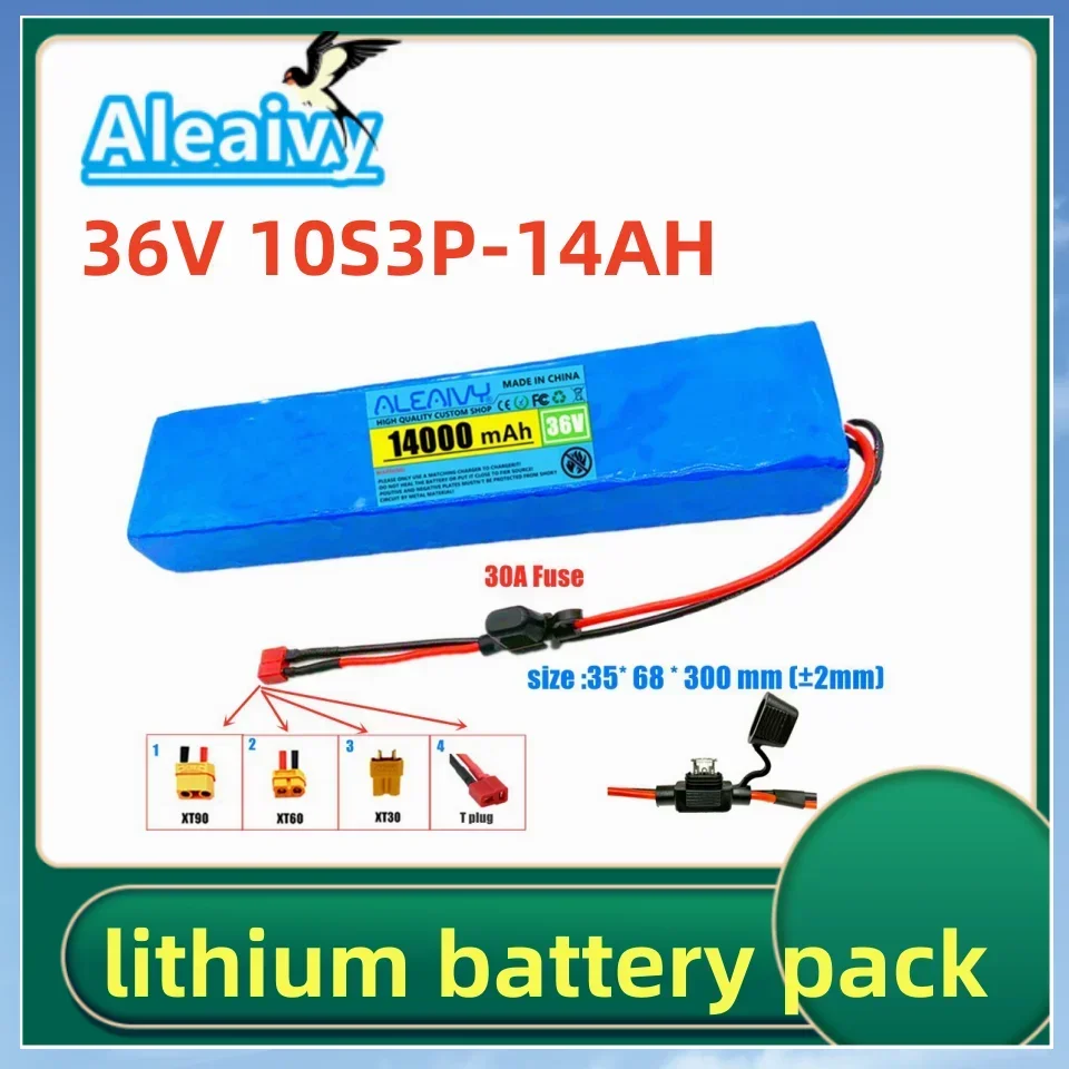 

36V 14ah 10s3p lithium battery pack is applicable to 250W 350W 500W scooter, electric bicycle, built-in 30A BMS and fuse device