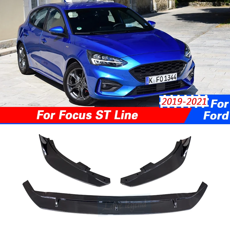 

Разветвитель переднего бампера автомобиля, спойлер для подбородка для Ford Focus ST Line 2019-2021, комплект кузова, защитный диффузор, аксессуары, запчасти