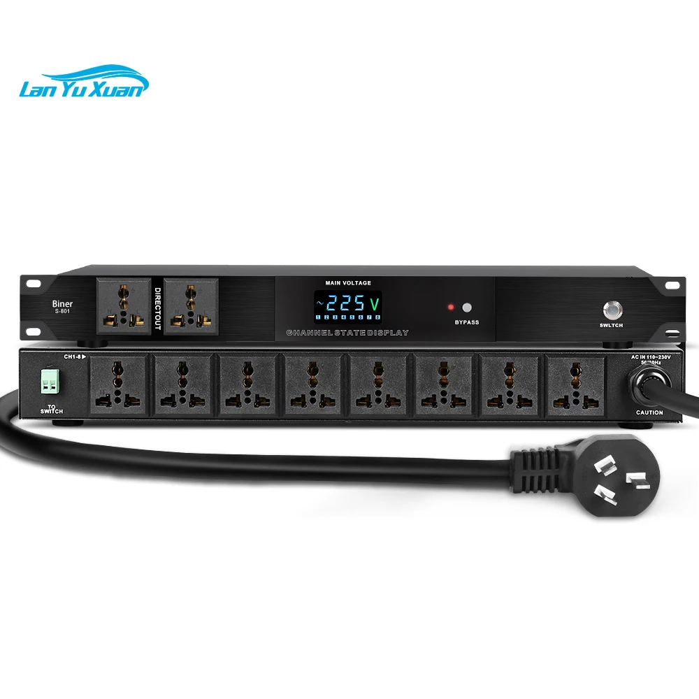

Biner S-801 Professional Intelligent Ten-Way Power Supply Power Sequencer With Voltage Display