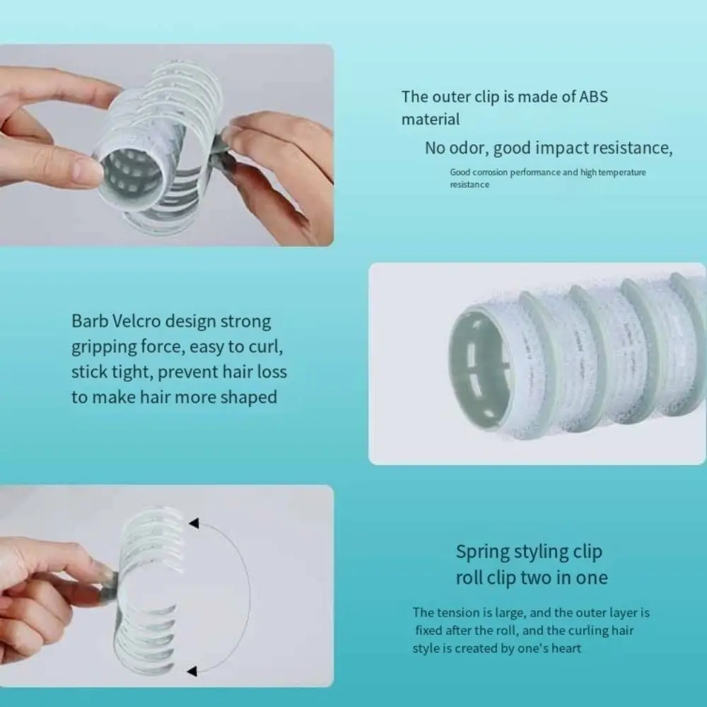 جديد نايلون لتقوم بها بنفسك أدوات تصفيف الشعر البلاستيك الأخضر لزجة تجعيد الشعر ذاتية اللصق أدوات تصفيف الشعر بكرو بكرات الشعر #5