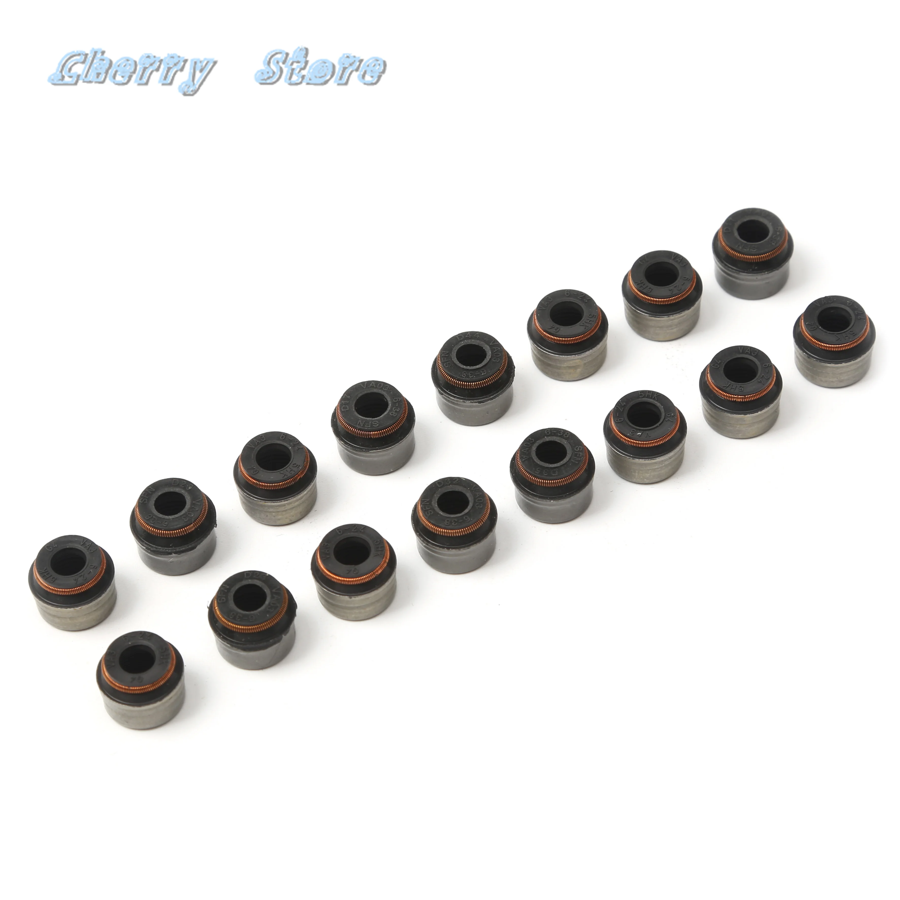 Engine Valve Oil Seals 16PCS For Audi A6 3.2 FSI VW SHARAN TIGUAN Porsche 911 BENZ C216 W221 BMW Z4 19026849 06B109675B