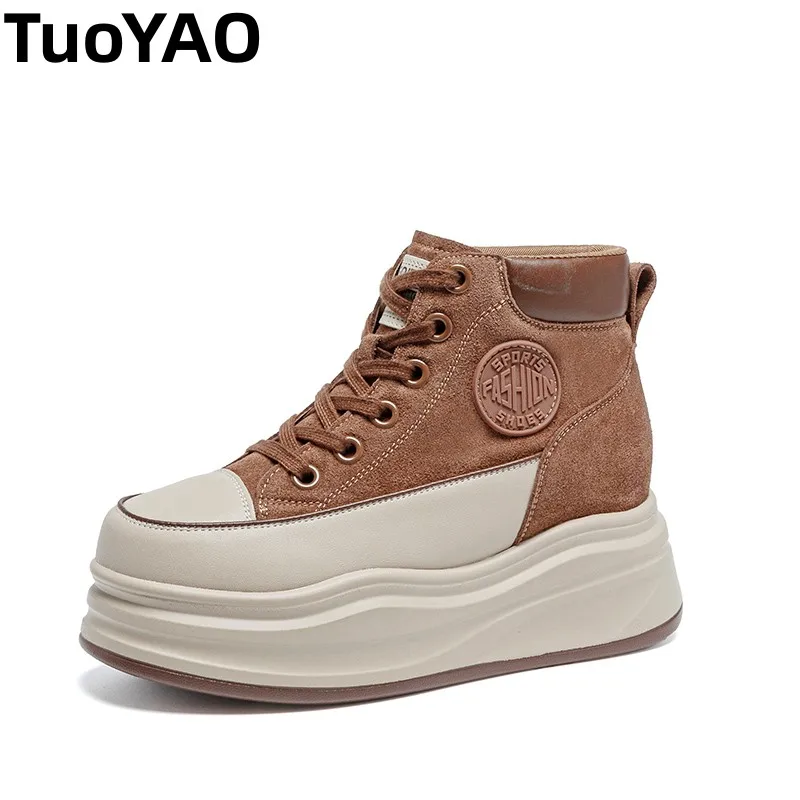 8 سنتيمتر منصة أحذية رياضية للنساء عالية أعلى أحذية إسفين كعب حذاء من الجلد النساء حذاء كاجوال أحذية رياضية سوداء أحذية مشي