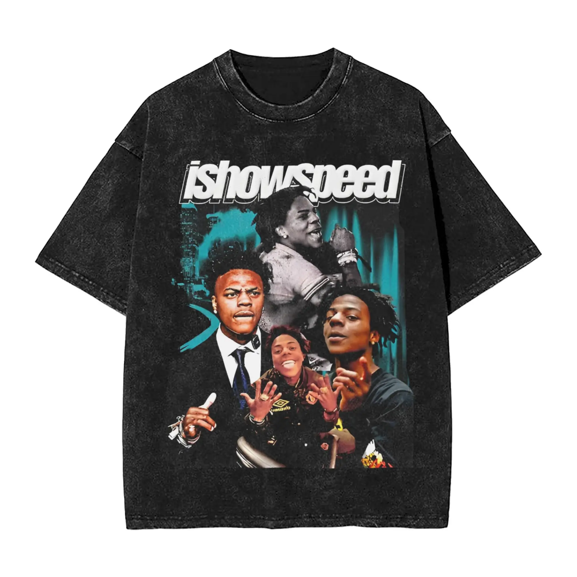 

Harajuku Washed Shirts iShowspeed Apparel Vintage T Shirt Harajuku Streetwear Short Sleeve Graphic Tees