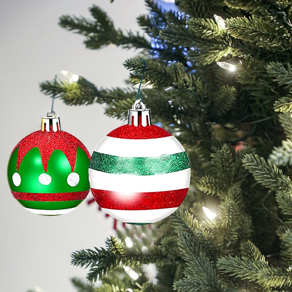 30pcs Weihnachts ball Weihnachts baum Dekor Ornamente 6cm Größe Wohnkultur Weihnachten hängen Baum Anhänger Neujahr Ball Zubehör