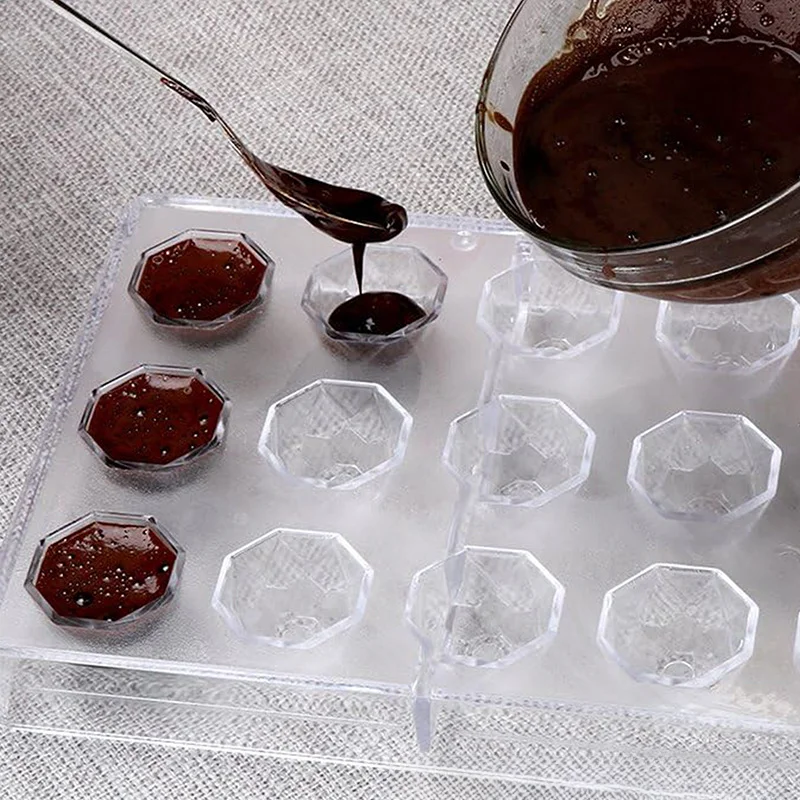 3D Chocolate Molds Sphere Diamond Chocolate Bombs Bonbons Candy Bar Professional Confectionery Baking Pastry Tools