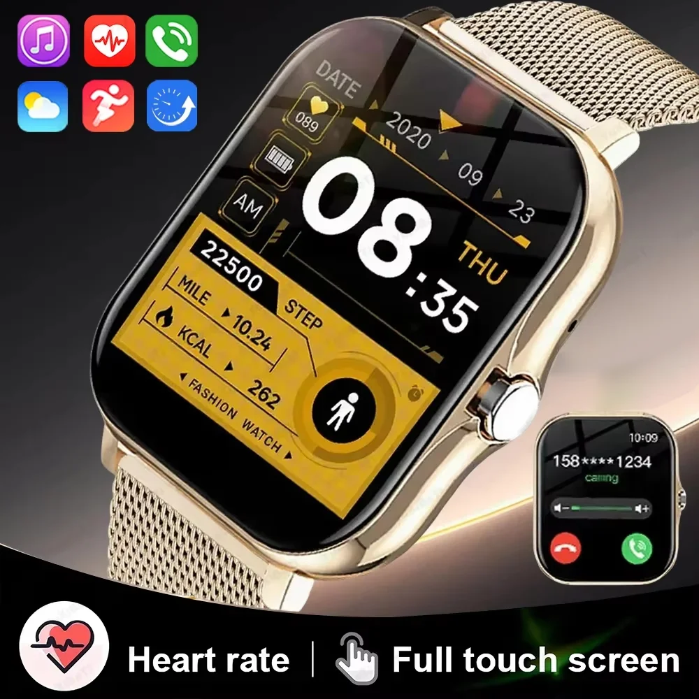 LAXASFIT Smart Watch 1.83inch HD Display Bluetooth Call Message Alert Music Sports Mode Smartwatch Men Women Gift