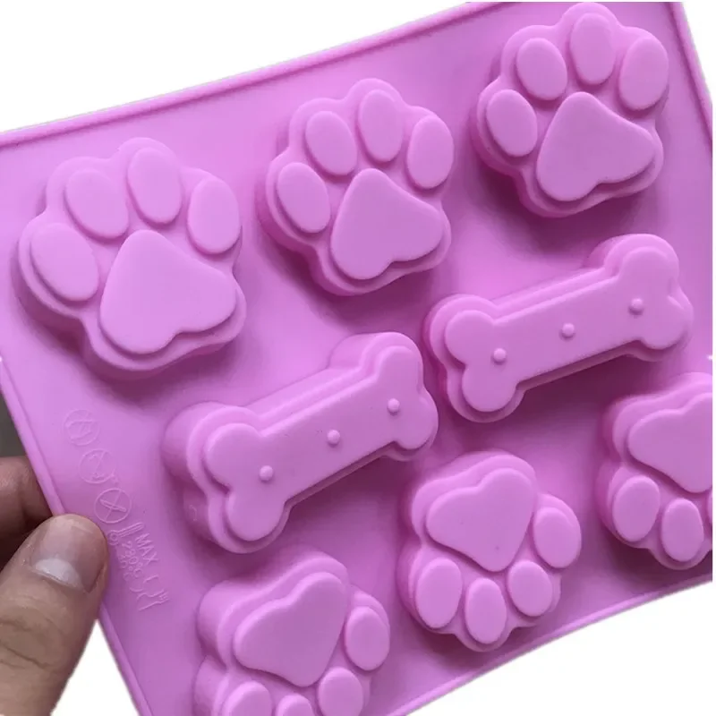 Puppy Dog Bone Ice Trays Silicone Pet Treat Molds Soap Chocolate Jelly Candy Mold Kitchen Cake Decorating Baking Moulds