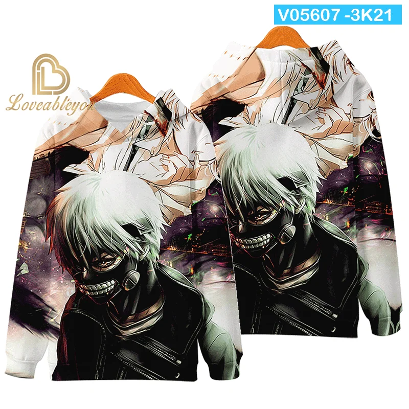 Tokyo Ghoul Hooded Hoodies Sweatshirt Kaneki Ken Cosplay Men/Women Long Sleeve 3D Print Hoodies Kids Sweatshirt Pullover