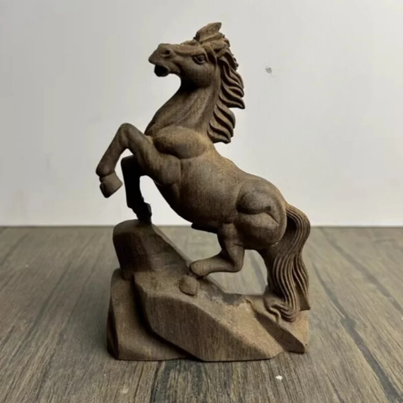 

Lacquer Free and Wax Free Agarwood Carvings, Horse Ornaments, Decorative Gifts