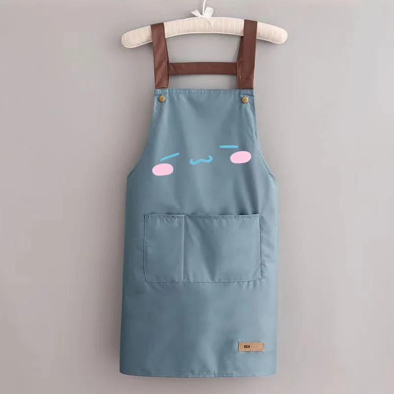 Sanrio Apron Woman Man Hello Kitty Kuromi Cinnamoroll Pinafore Anime Kawaii Expression Pinny Antifouling Kitchen Supplies Gift