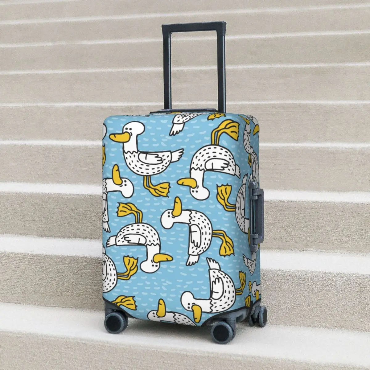 

Duck Cartoon Suitcase Cover Bird Animal Cute Cruise Trip Protection Vacation Elastic Luggage Accesories