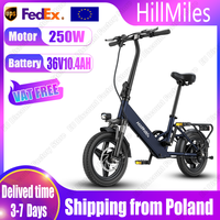 HillMiles Mile 1 Electric Bicycle 250W Brushless Motor 36V10.4AH Lithium Battery 60KM Range E-bike Adult City Ride Electric Bike