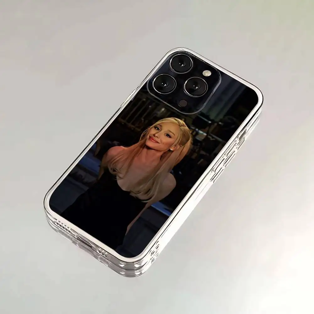 Funda de teléfono Hot Singer A-Ariana G-Grandes para iPhone 17,16,15,14,13,12,Pro,Max,Plus,E,SE4,Air,Mini cubierta transparente