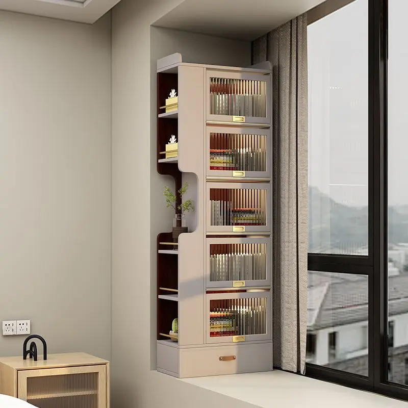 bay window cabinet, locker, storage cabinet, bookcase, balcony cabinet