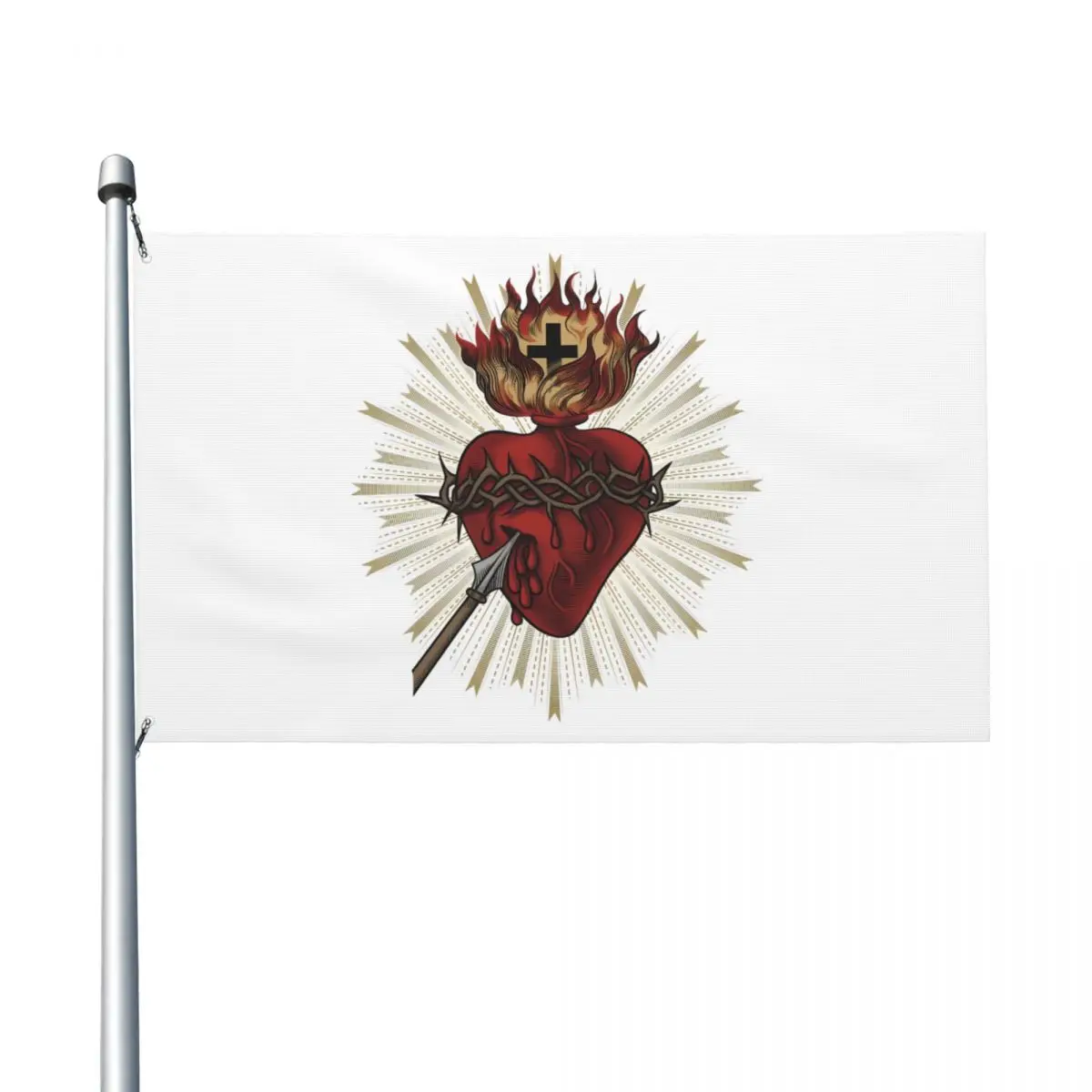 Sacred Heart Of Jesus Christ Flag Polyester Camping Flag Office Parade Festival Party Home Orthodox Flags Indoor Outdoor