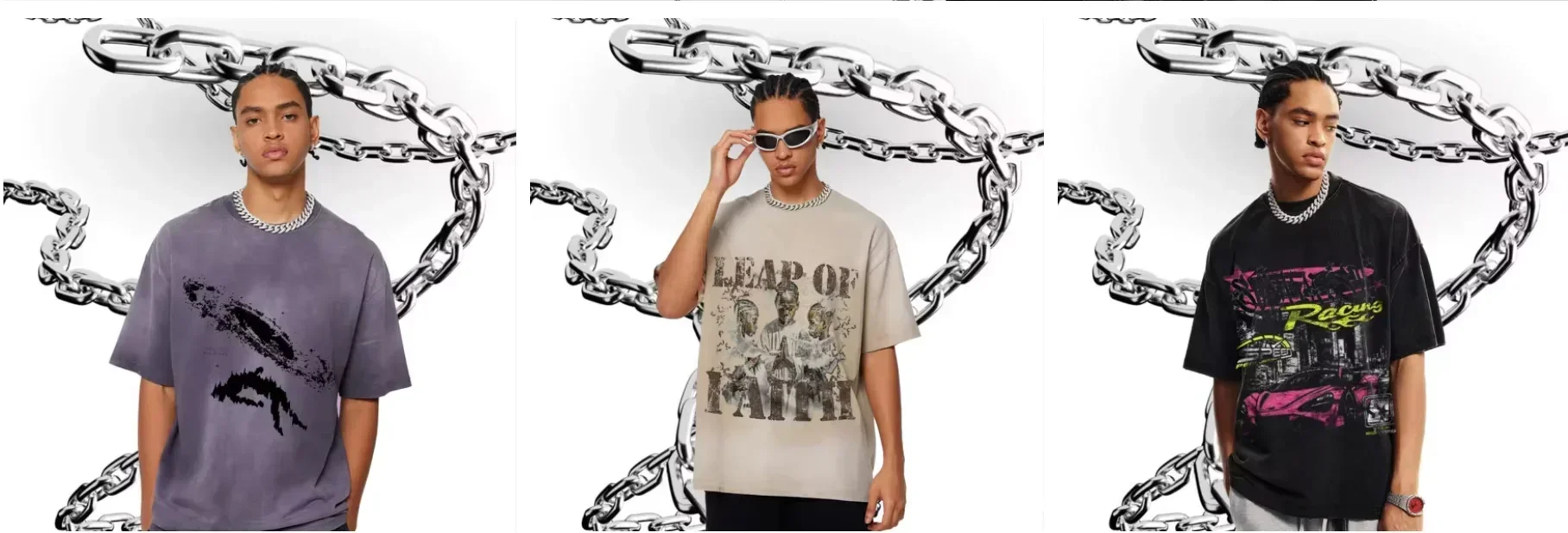 Neues Herren-T-Shirt aus gewaschener Baumwolle, Soul Eater-Charakterdruck, Y2K INS, amerikanischer Retro-Stil, locker geschnittenes Vintage-Street-Grafik-T-Shirt – Detail 1