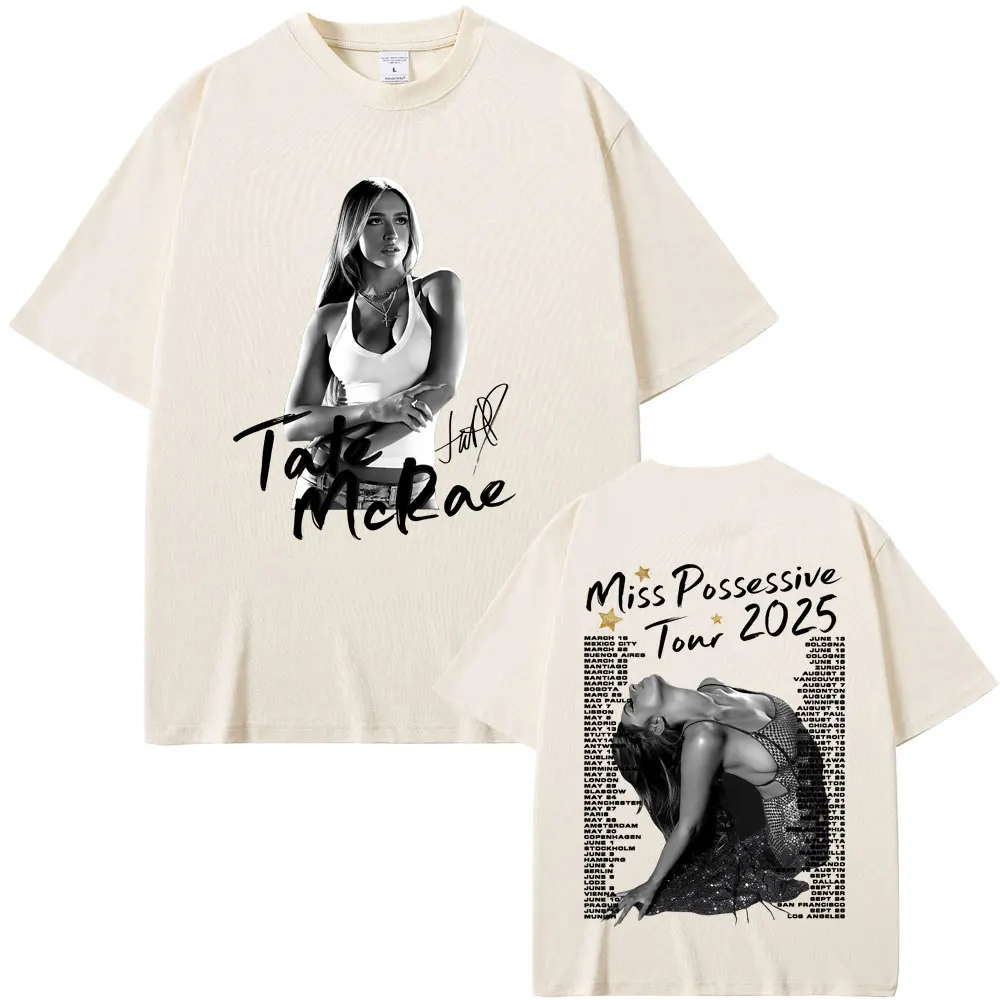 

Singer Tate McRae Miss Possessive So Close To What Tour 2025 T-shirt Men Women Clothing Fashion Pop Music T Shirts Lover Gift