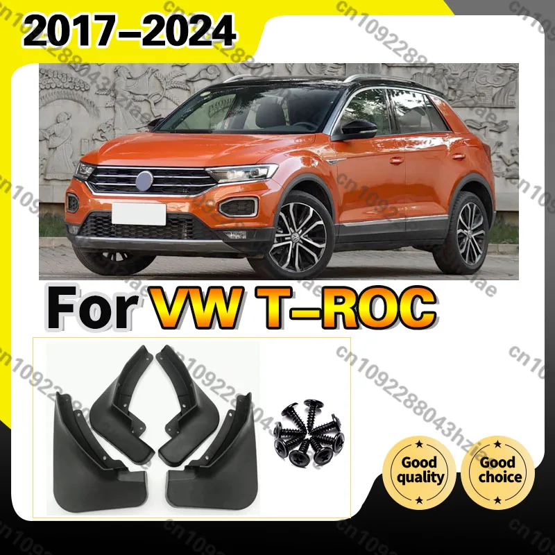 For Volkswagen VW T-ROC 2017 2018 2019 2020 2021 2022 2023 2024 Fender Mudflaps Splash Guard Mudguards Mud Flaps car Accessories