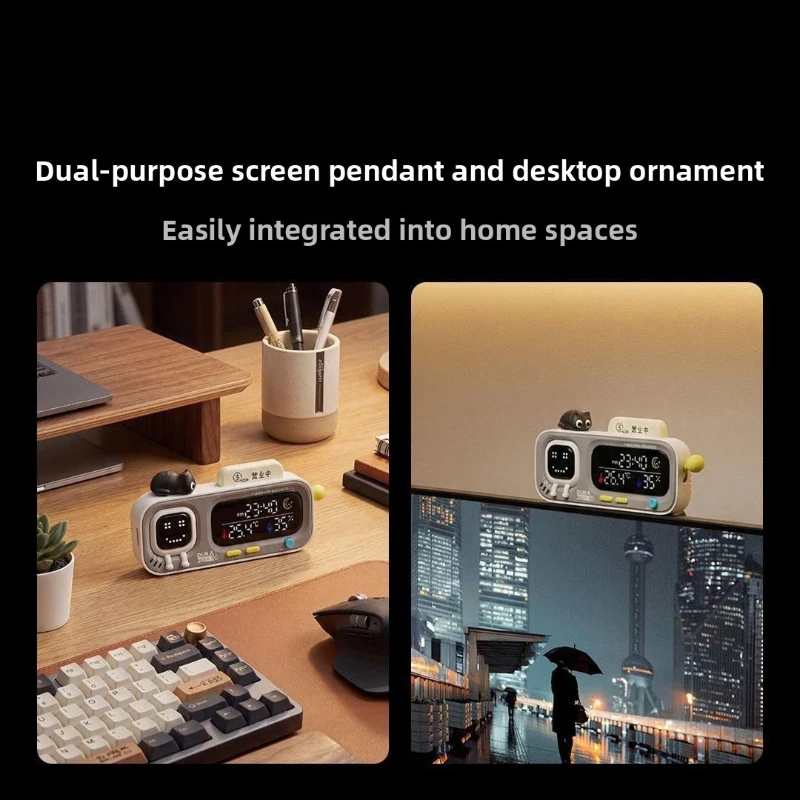 Picture 7: DUKA Smart Temperature Humidity Clock with Dual-Screen Multidimensional Display Multi-Function Indoor Desktop Decorative Item