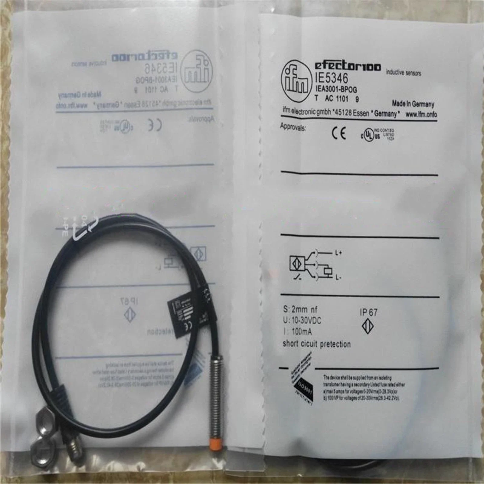 

Inductive sensor IE5346 IEBC005-ASKG/0,3M/AS