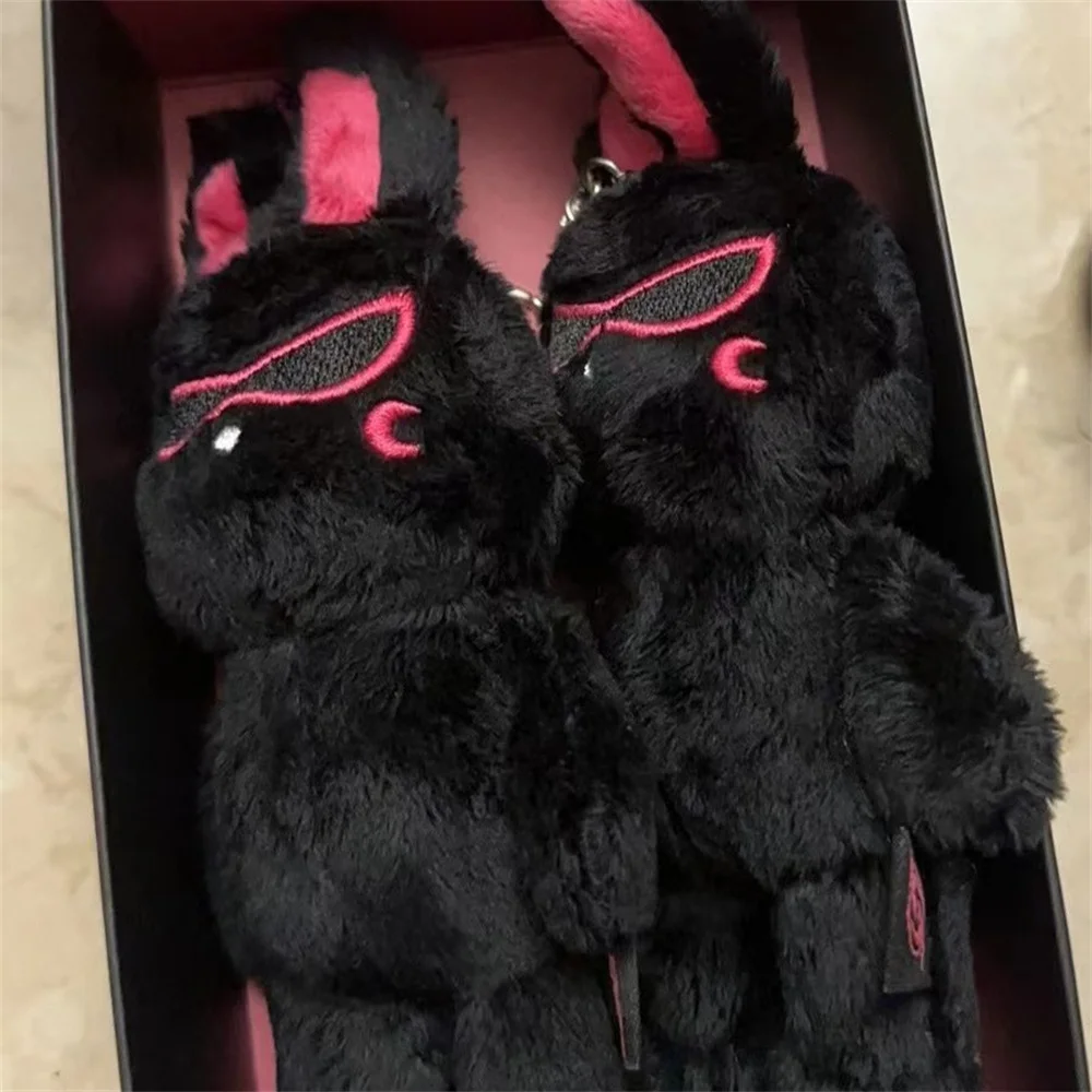 Portachiavi Kpop 13 cm Cartoon carino peluche fascia per capelli nero lungo orecchio ciondolo borsa accessorio portachiavi Kpop Idols YeoSang San Fans regalo