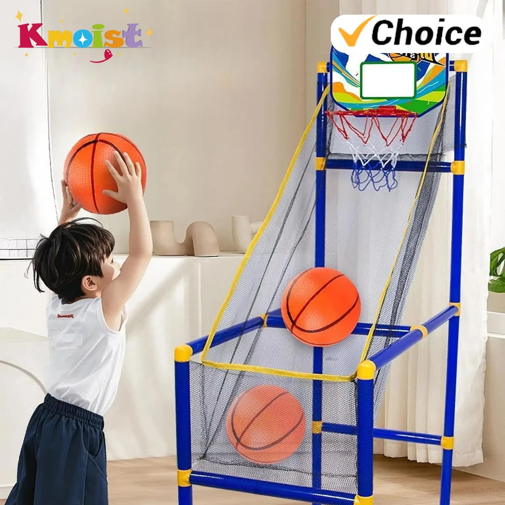 キッズバスケットボールスタンドゲームセット ボールとポンプ付き 屋内屋外遊び スポーツおもちゃ 男の子用 子供のクリスマスおもちゃギフト